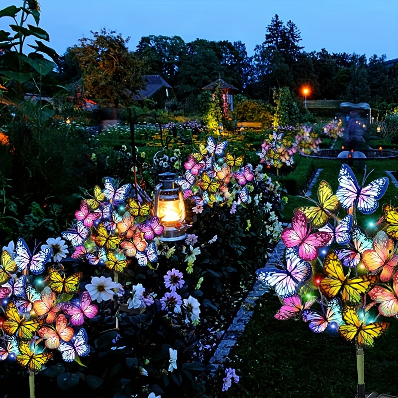 Outdoor Lighting Traditional - Solar LED Butterfly Garden Lights Waterproof