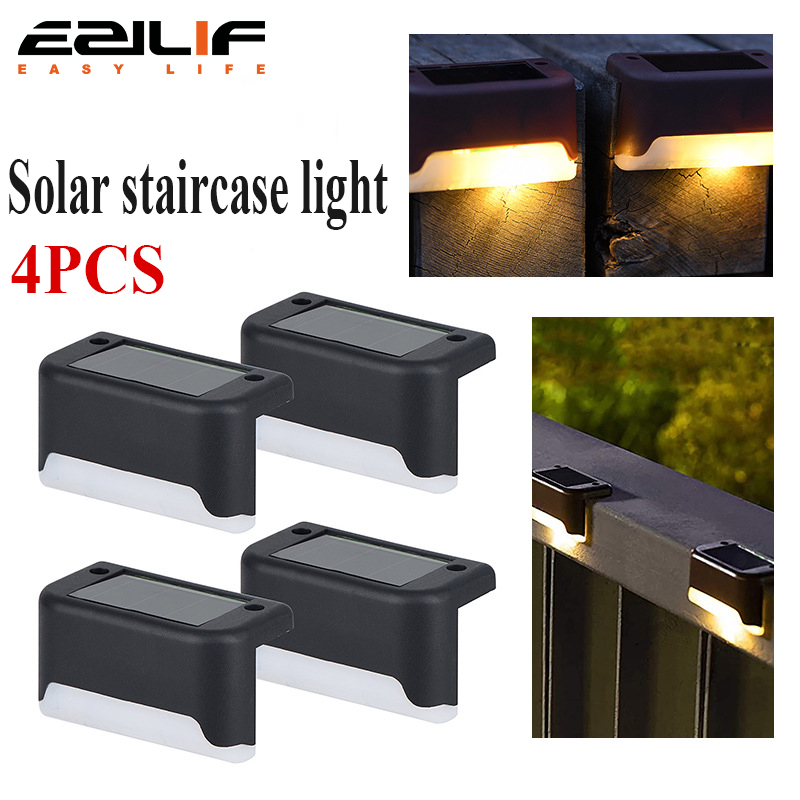 Deck Step Light - 4PCS Solar Deck Light Outdoor IP65