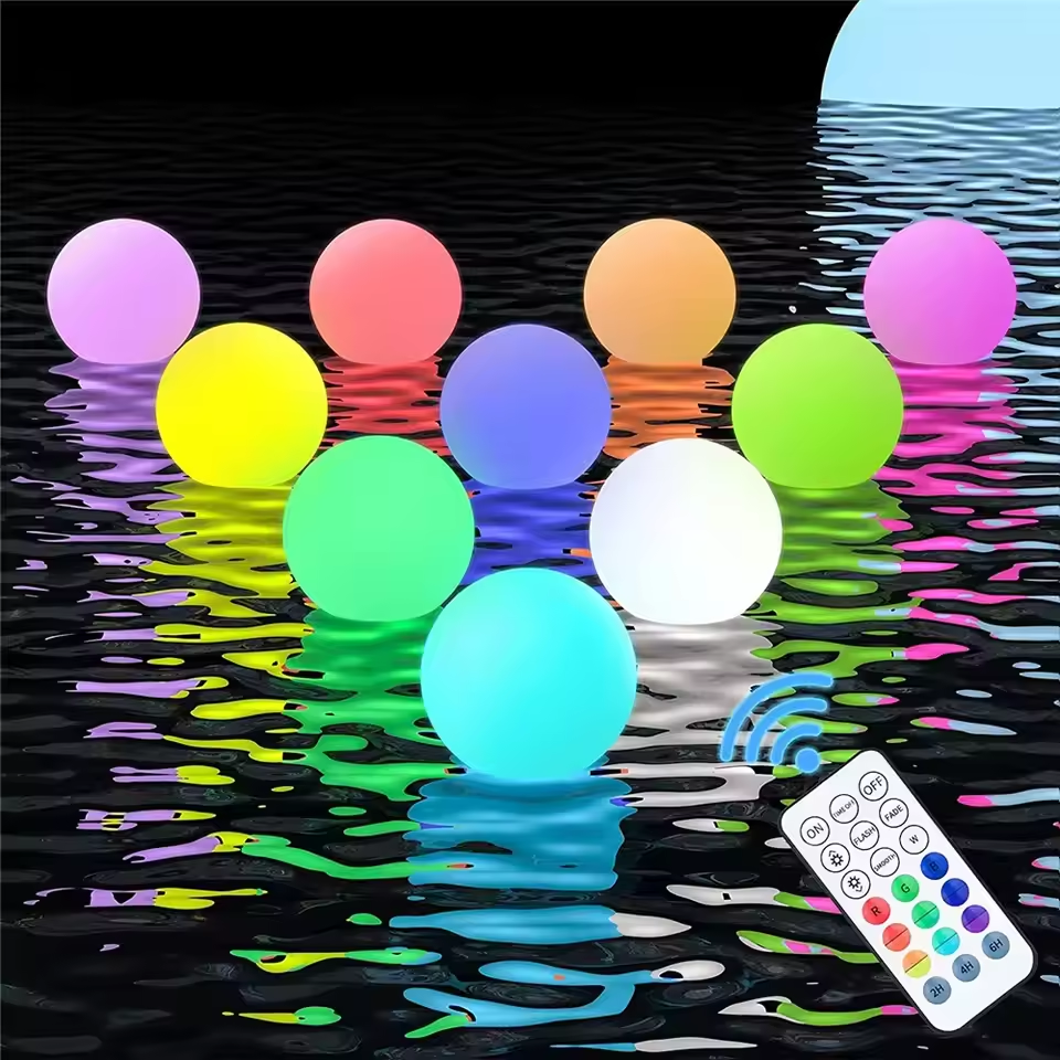 Outdoor Lighting Ideas For Party - 1-4PCS Floating Pool Lights with 16