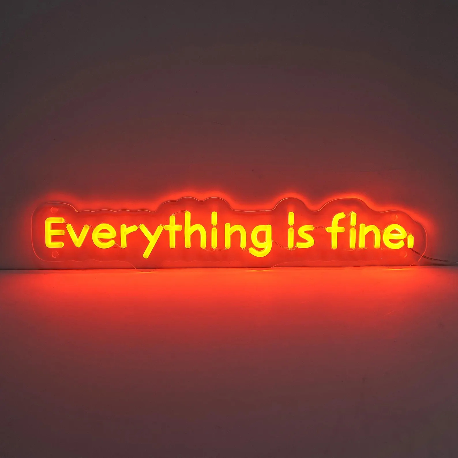 Outdoor Lighting Quotes - Everything Is Fine Neon Sign, Motivational