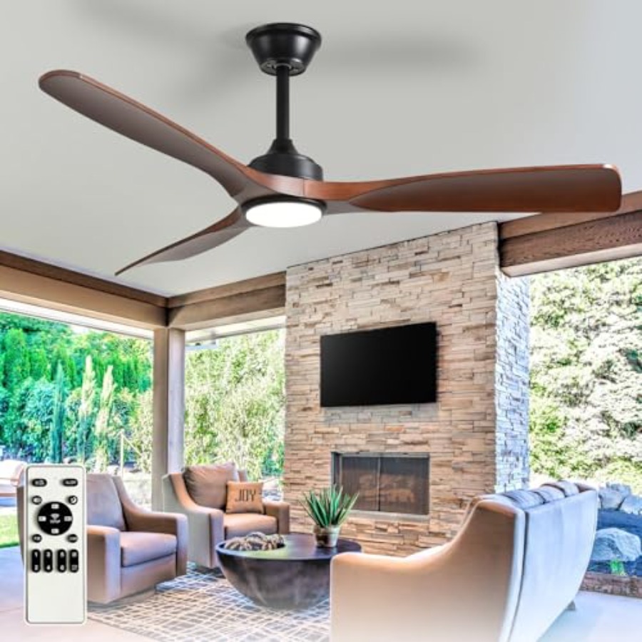 Outdoor Lighting Controller - Outdoor ceiling fan with light: 52-inch