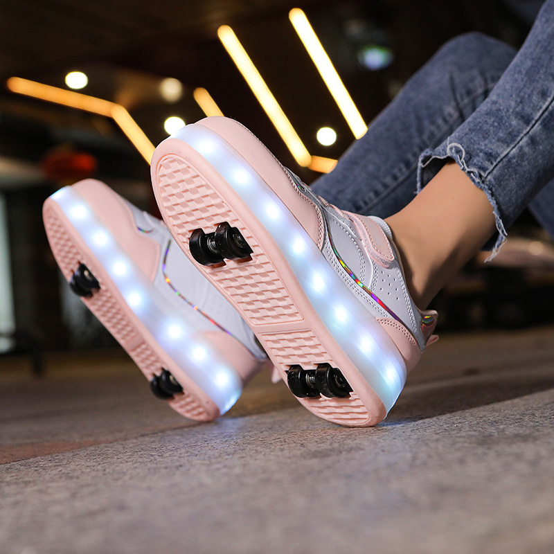 4 Wheel Roller Skate Shoes Kid - مراجعة Outdoor Lighting Grid Screen وسعره