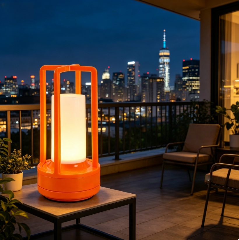 Modern Orange Cage Table Lamp  - مراجعة Outdoor Lighting Types وسعره