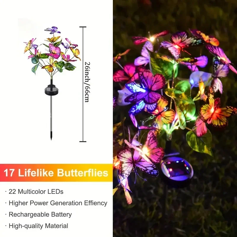 Solar LED Butterfly Garden Lig - مراجعة Outdoor Lighting Traditional وسعره