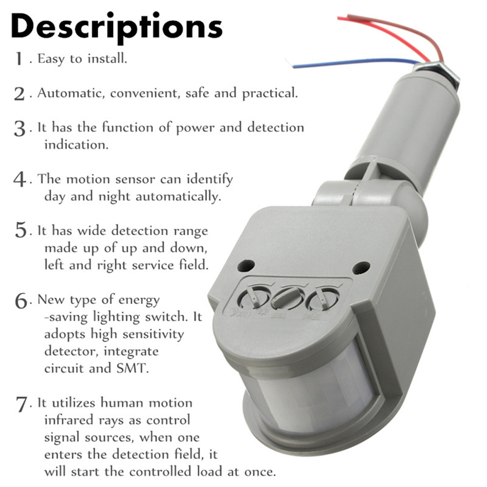 LED Motion Sensor 220V 110V 12 - مراجعة Outdoor Lighting Timer Switch وسعره