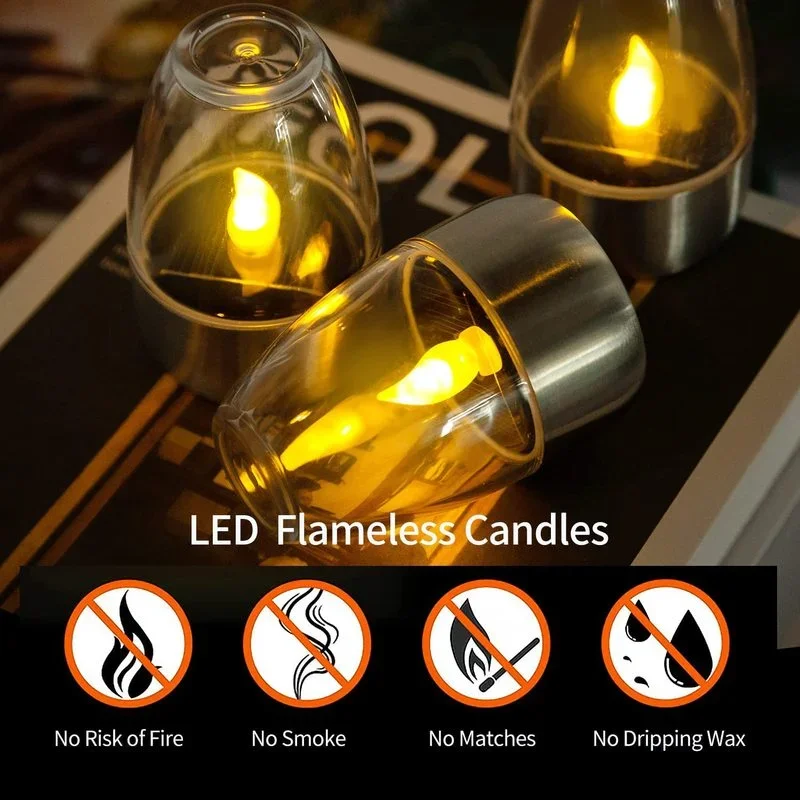 Solar Powered Flameless Candle - مراجعة Outdoor Lighting Ideas For Party وسعره