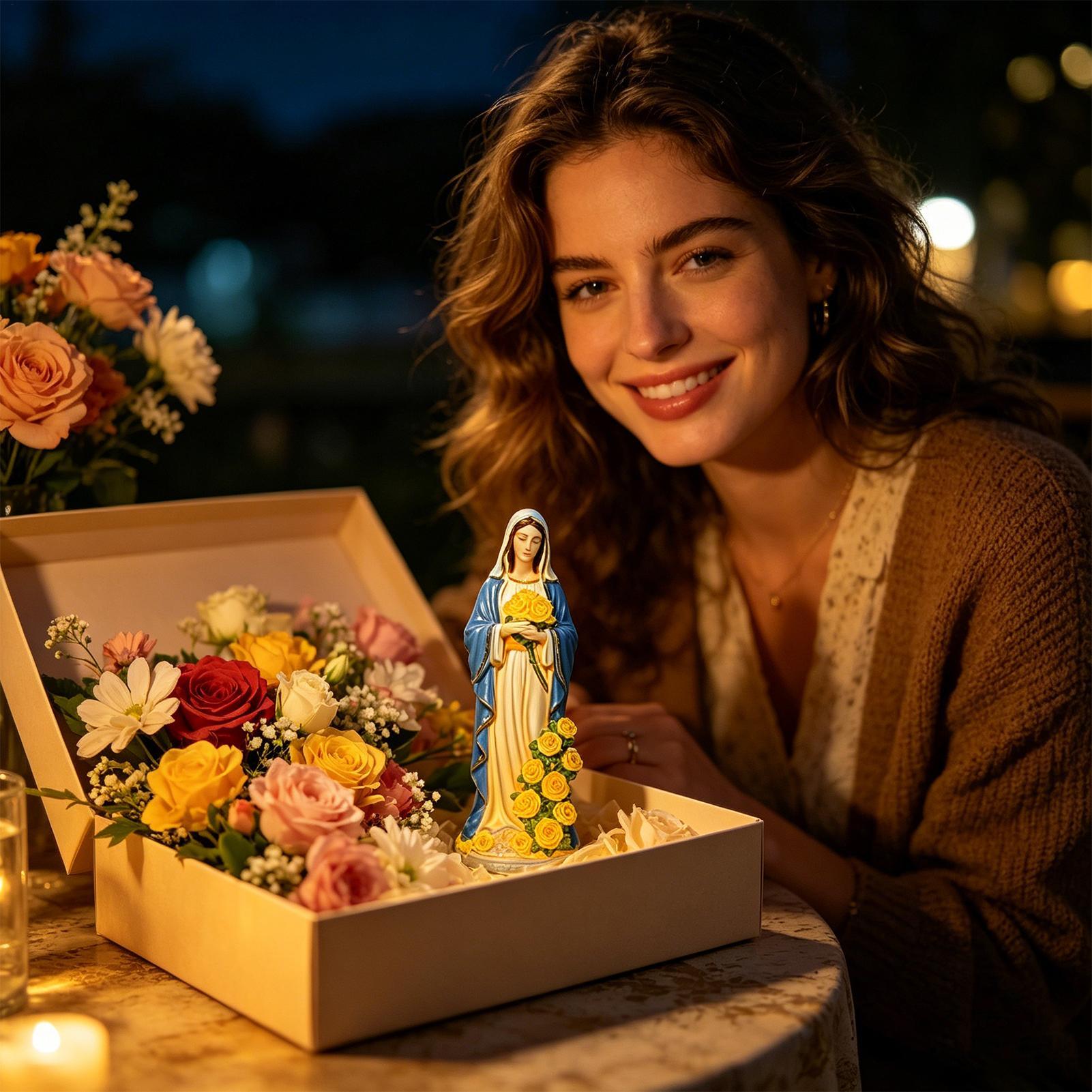 Virgin Mary Solar Statue Garde - مراجعة Outdoor Lighting Traditional وسعره