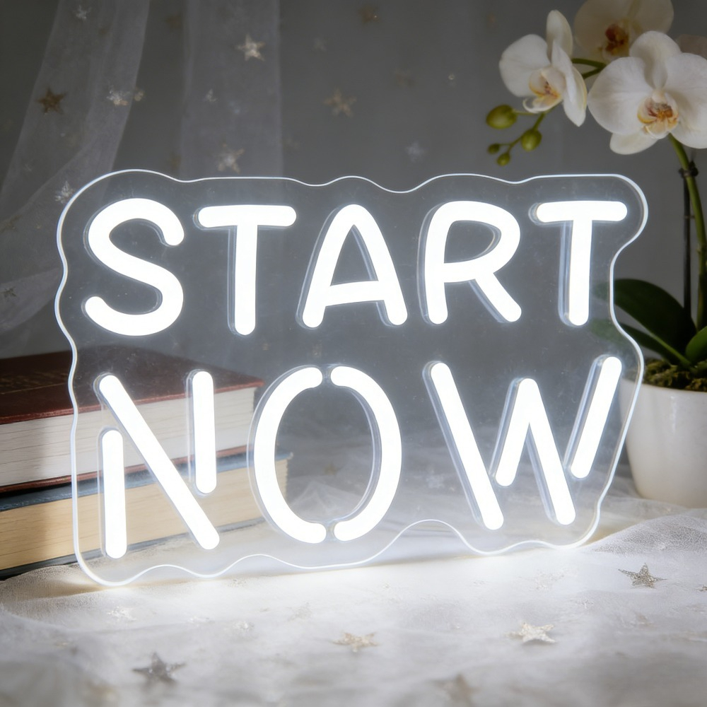 Motivational Start Now Neon Si - مراجعة Outdoor Lighting Quotes وسعره
