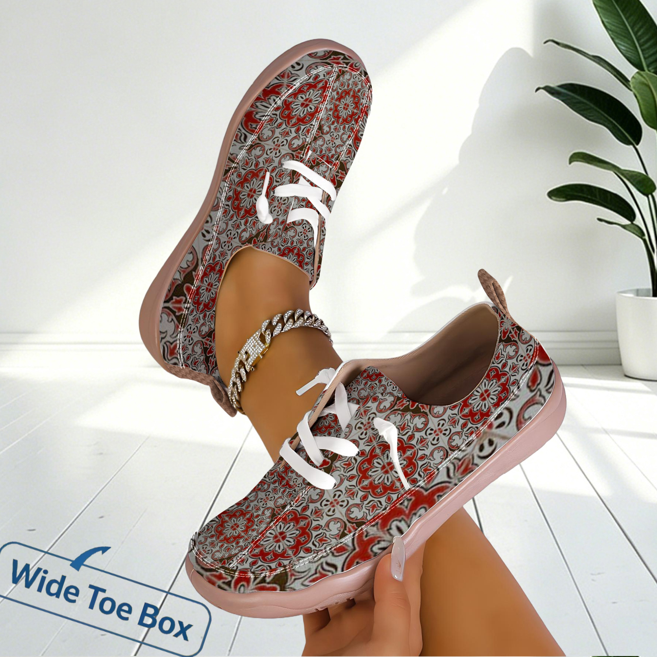 Women Floral Print Wide Toe Sn - مراجعة Outdoor Lighting Uplight وسعره
