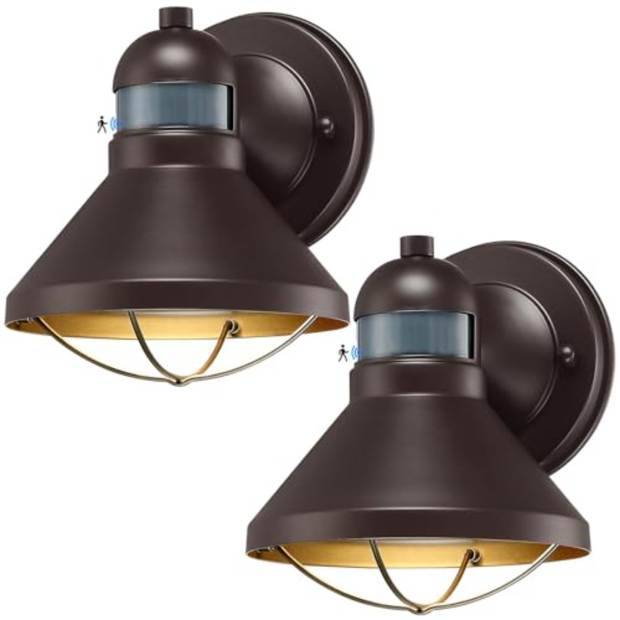 2 Pack Motion Sensor Outdoor L - مراجعة Outdoor Lighting Sconce وسعره