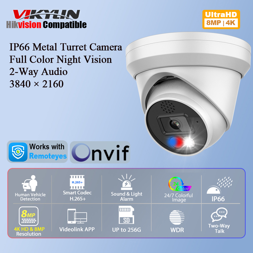 Vikylin 4K 8MP Alarm Full Colo - مراجعة Outdoor Lighting Options وسعره