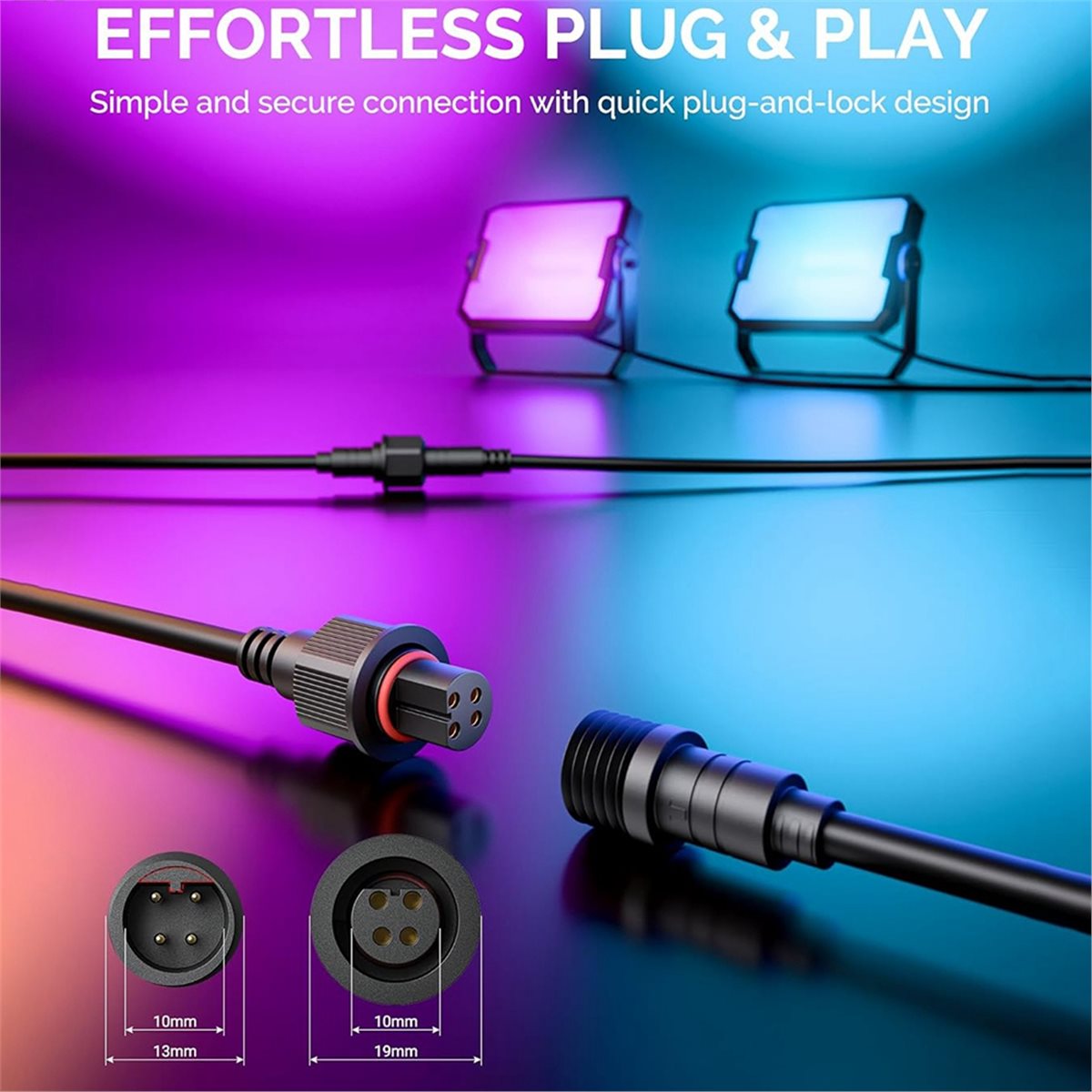fitfit 10FT Extension Cable fo - مراجعة Outdoor Lighting Govee وسعره