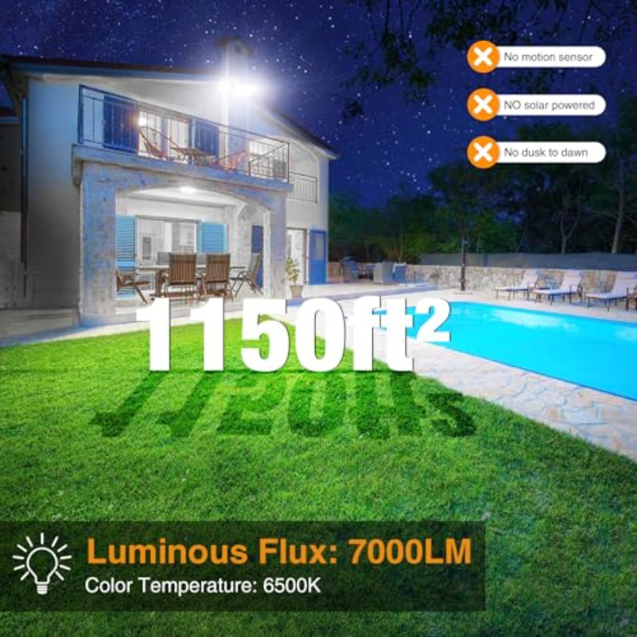 2 Pack 75W Flood Lights Outdoo - مراجعة Outdoor Lighting Controller وسعره