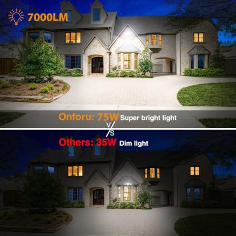 2 Pack 75W Flood Lights Outdoo - مراجعة Outdoor Lighting Controller وسعره