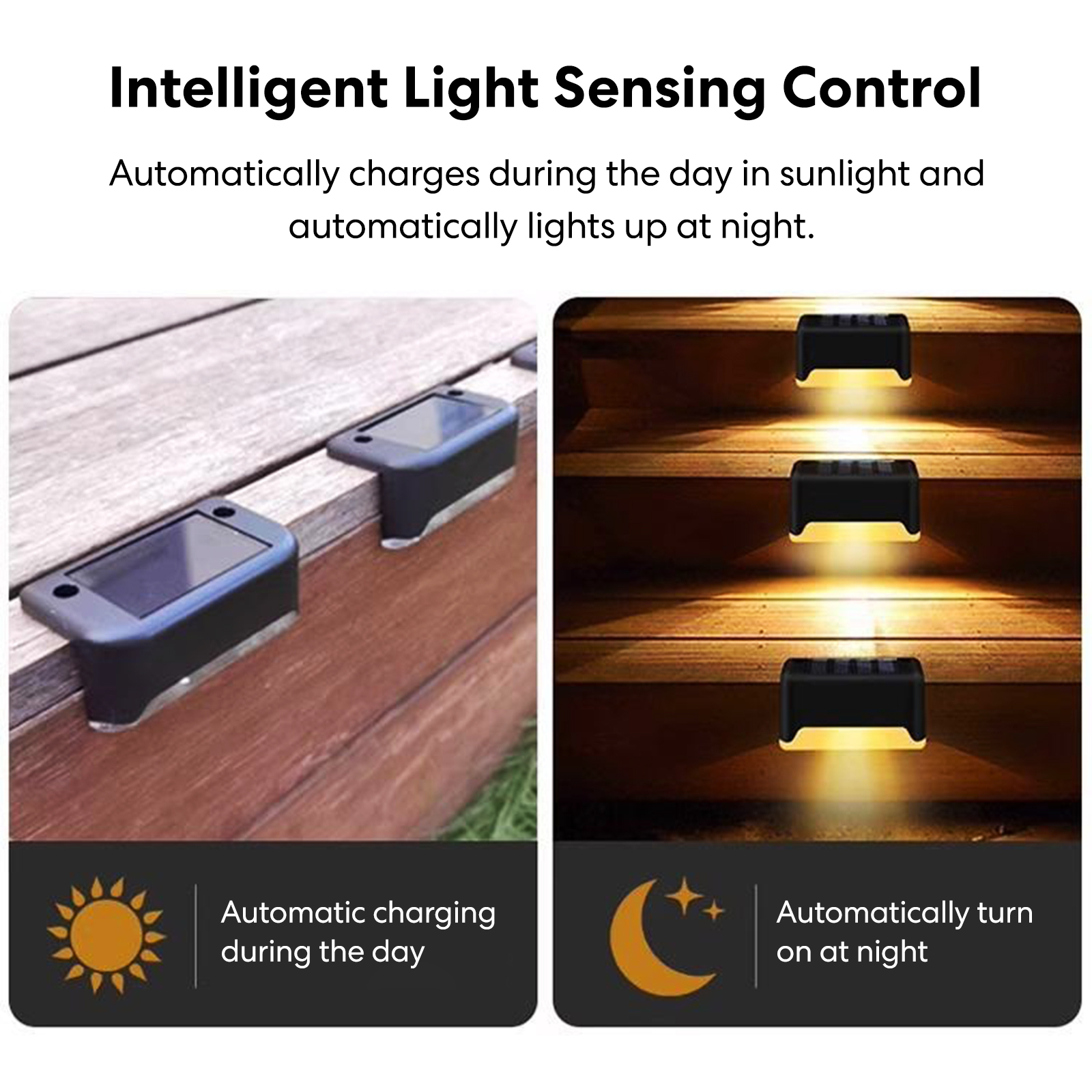RiooCubee 4 Pack Solar Step Li - مراجعة Outdoor Lighting On Stairs وسعره