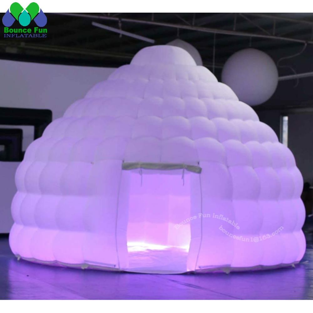 White Inflatable Igloo Dome Te - مراجعة Outdoor Lighting Rental For Party وسعره