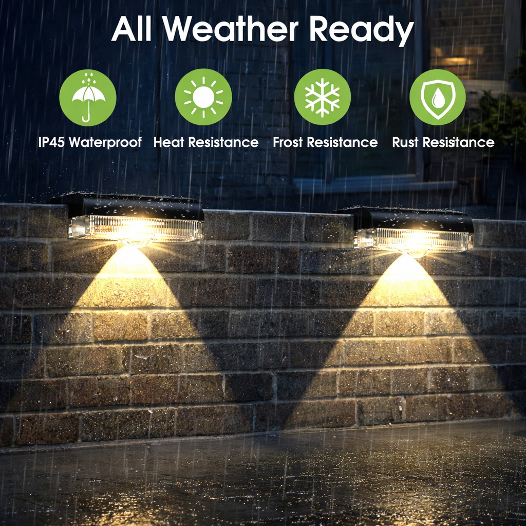 6/14 Pack Outdoor Solar Fence  - مراجعة Deck Step Light وسعره