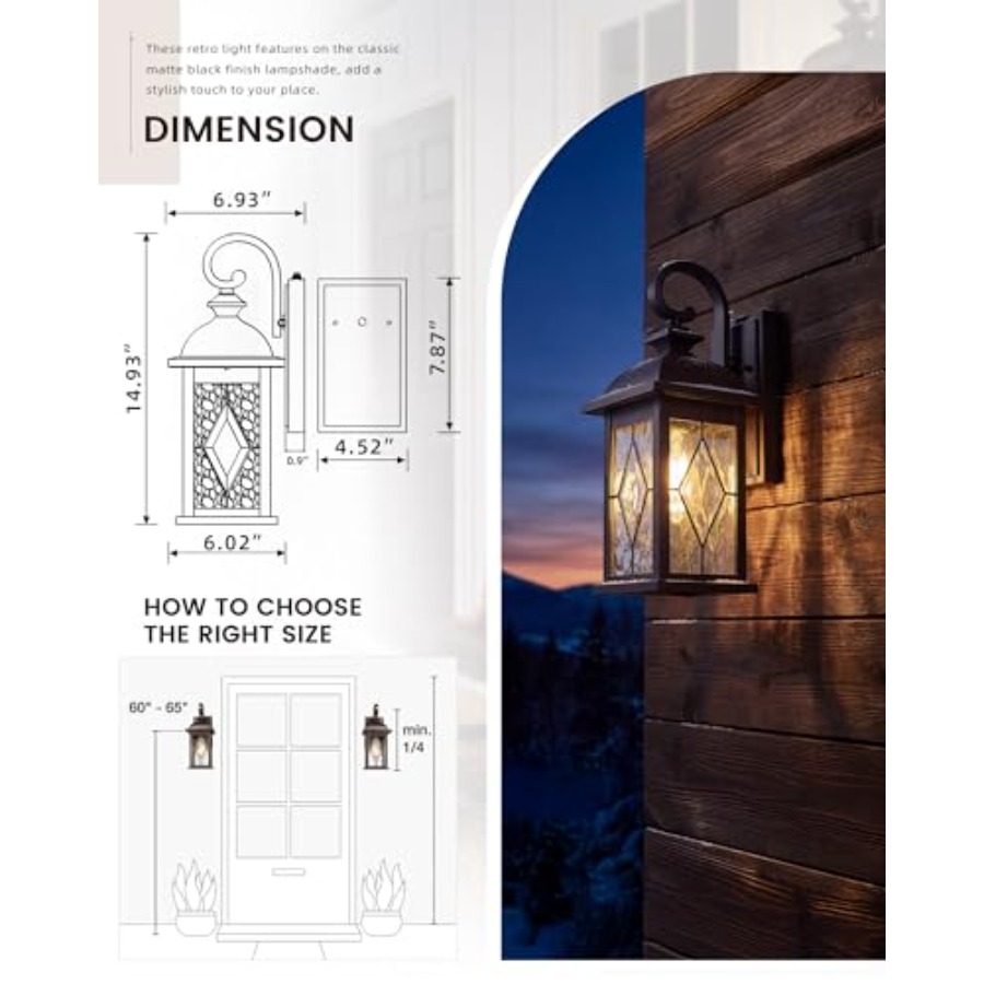 Outdoor Wall Light Fixtures, E - مراجعة Outdoor Lighting Sconce وسعره