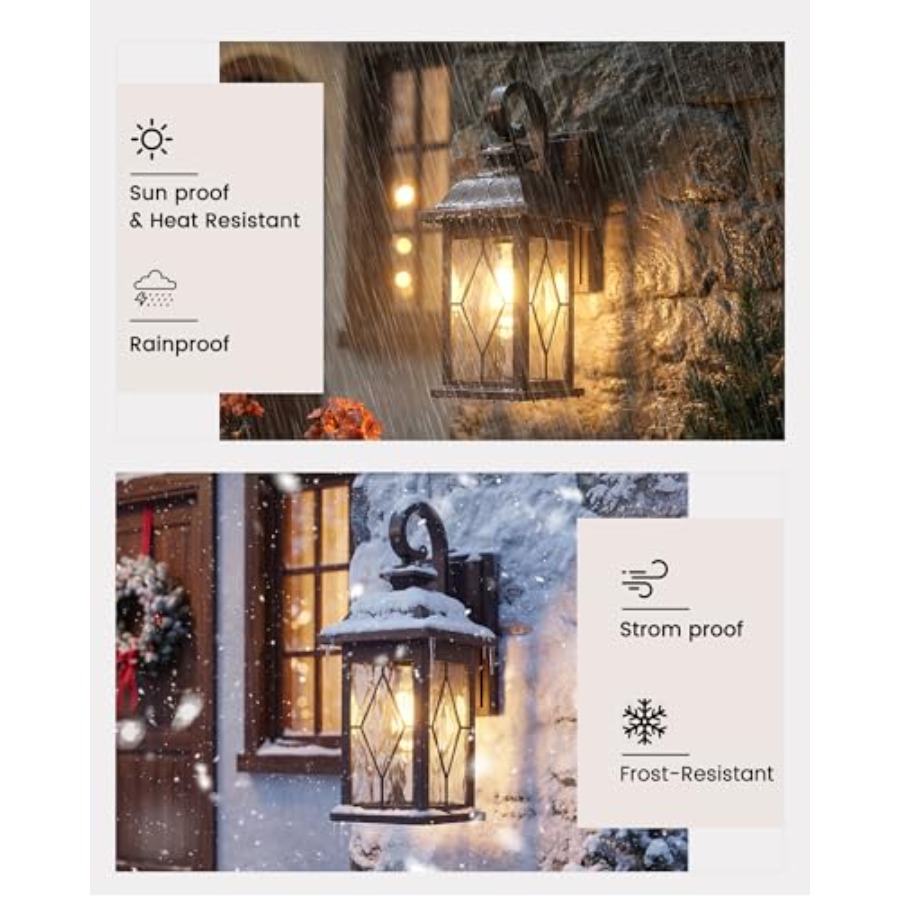 Outdoor Wall Light Fixtures, E - مراجعة Outdoor Lighting Sconce وسعره