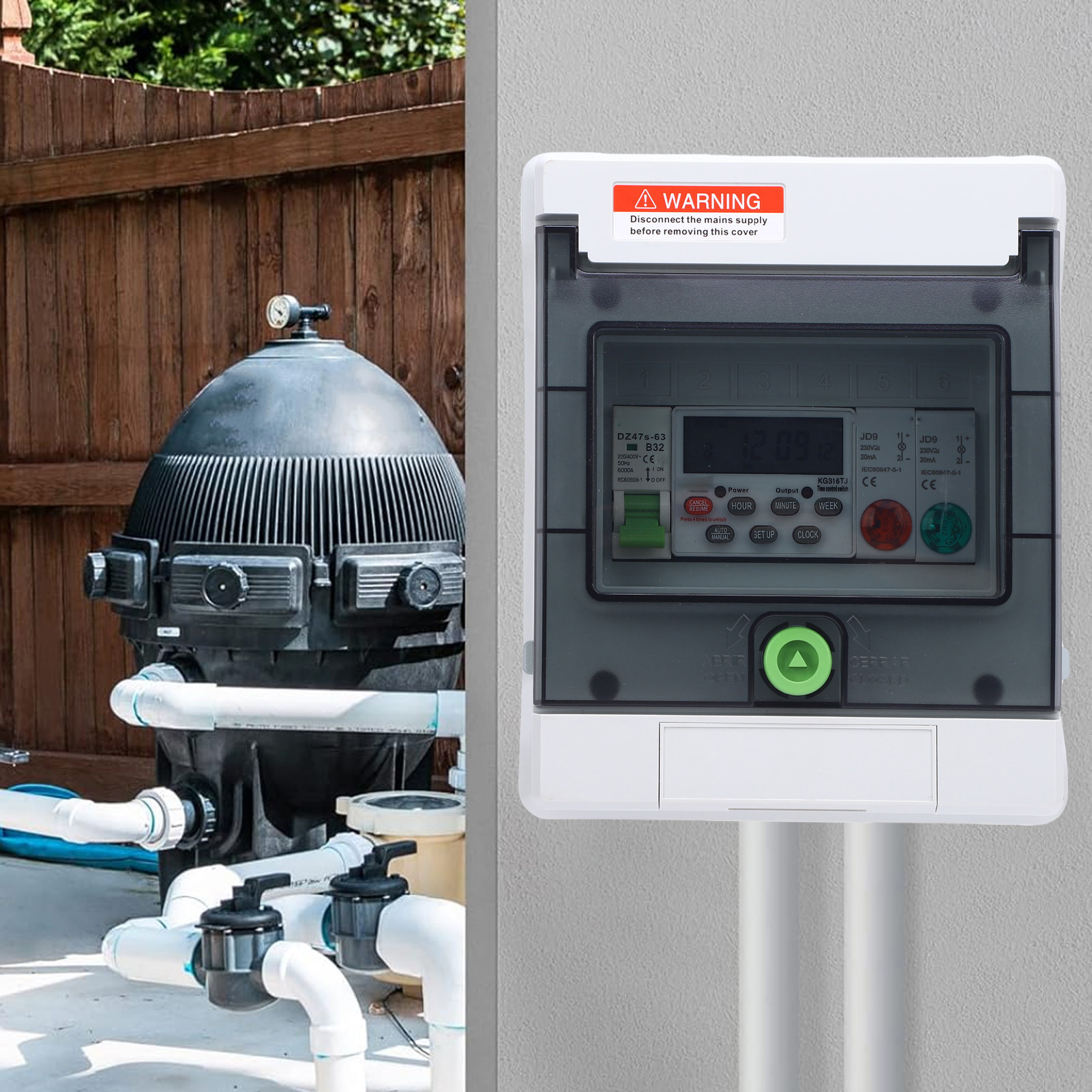 Outdoor Water Proof Distributi - مراجعة Outdoor Lighting Timer Switch وسعره