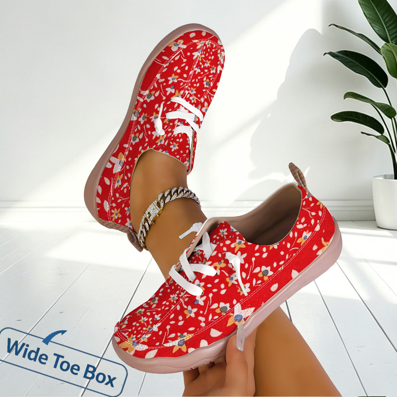 Women Floral Print Wide Toe Fl - مراجعة Outdoor Lighting Uplight وسعره