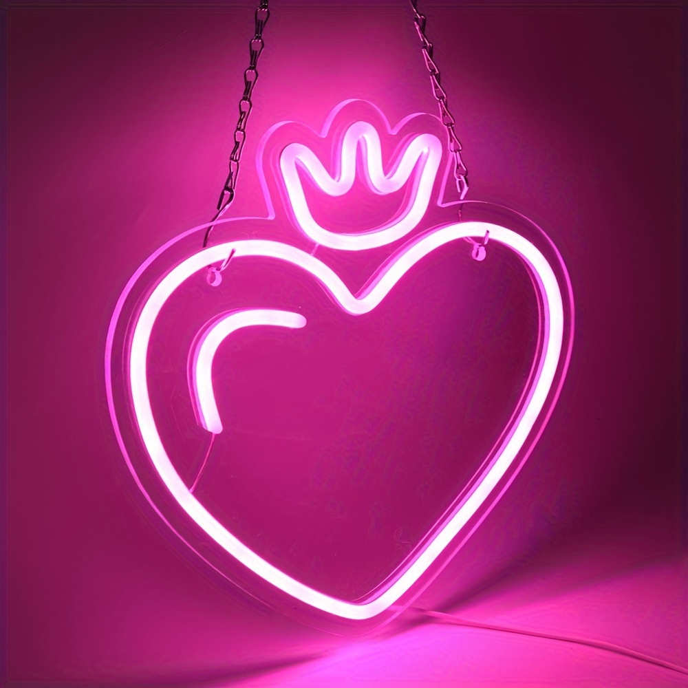 LED Heart Crown Neon Sign, Pin - مراجعة Outdoor Lighting Options وسعره
