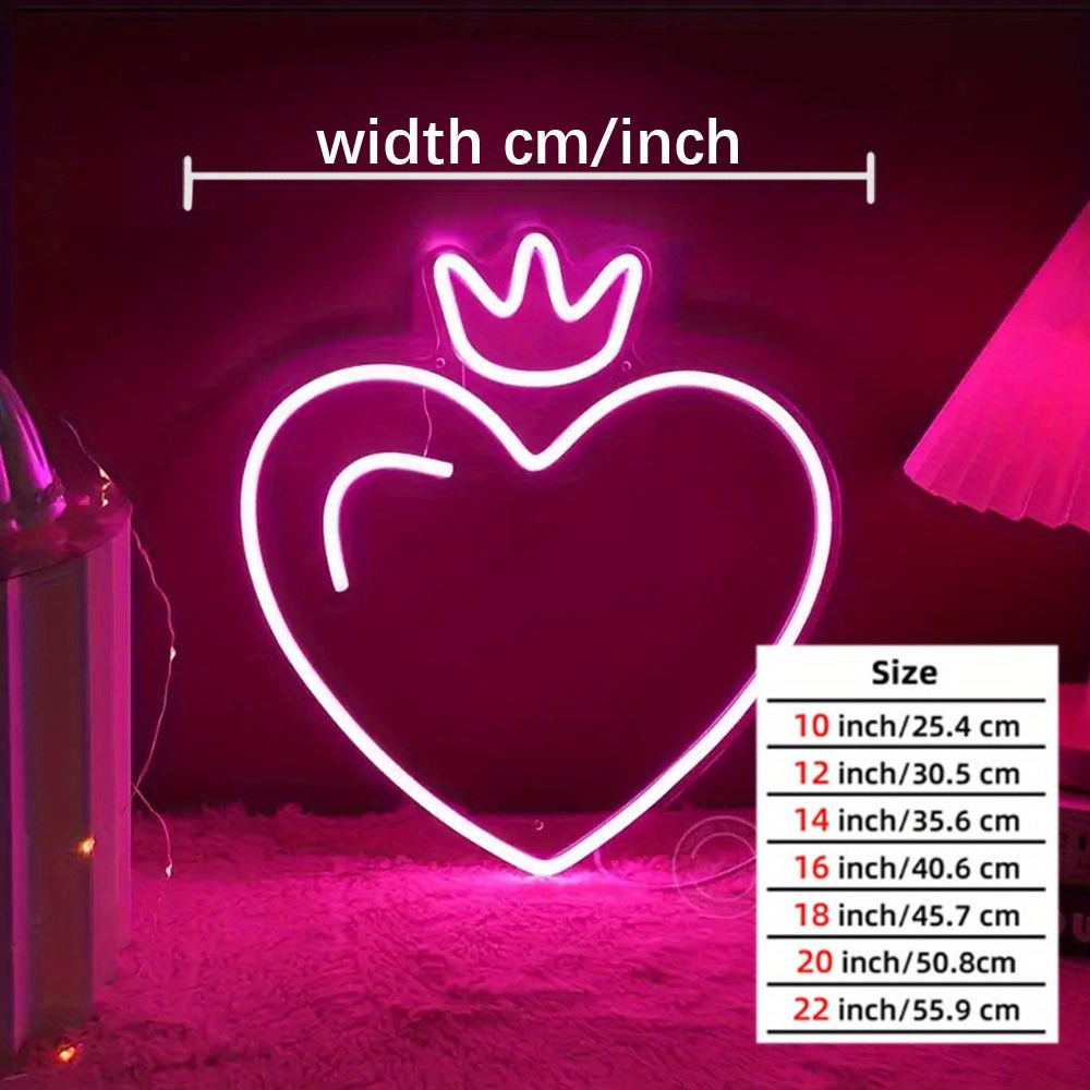 LED Heart Crown Neon Sign, Pin - مراجعة Outdoor Lighting Options وسعره