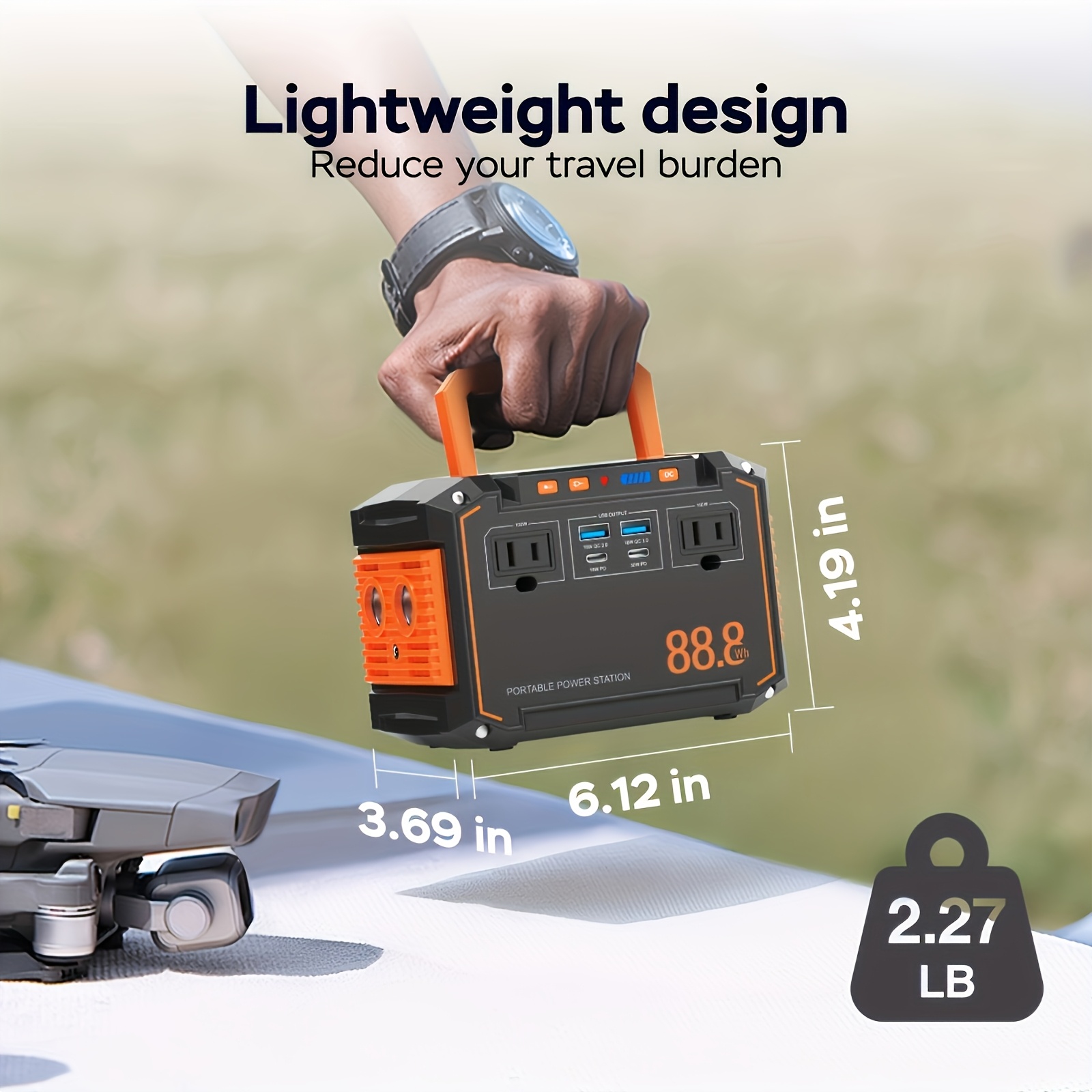 88.8WH Solar Generator Portabl - مراجعة Outdoor Lighting Options وسعره