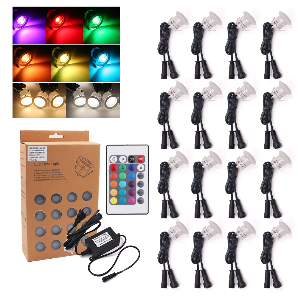 DC12V RGB LED Deck Light IP67  - مراجعة Deck Step Light وسعره