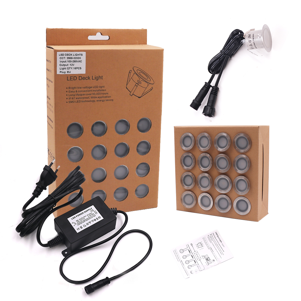 DC12V RGB LED Deck Light IP67  - مراجعة Deck Step Light وسعره