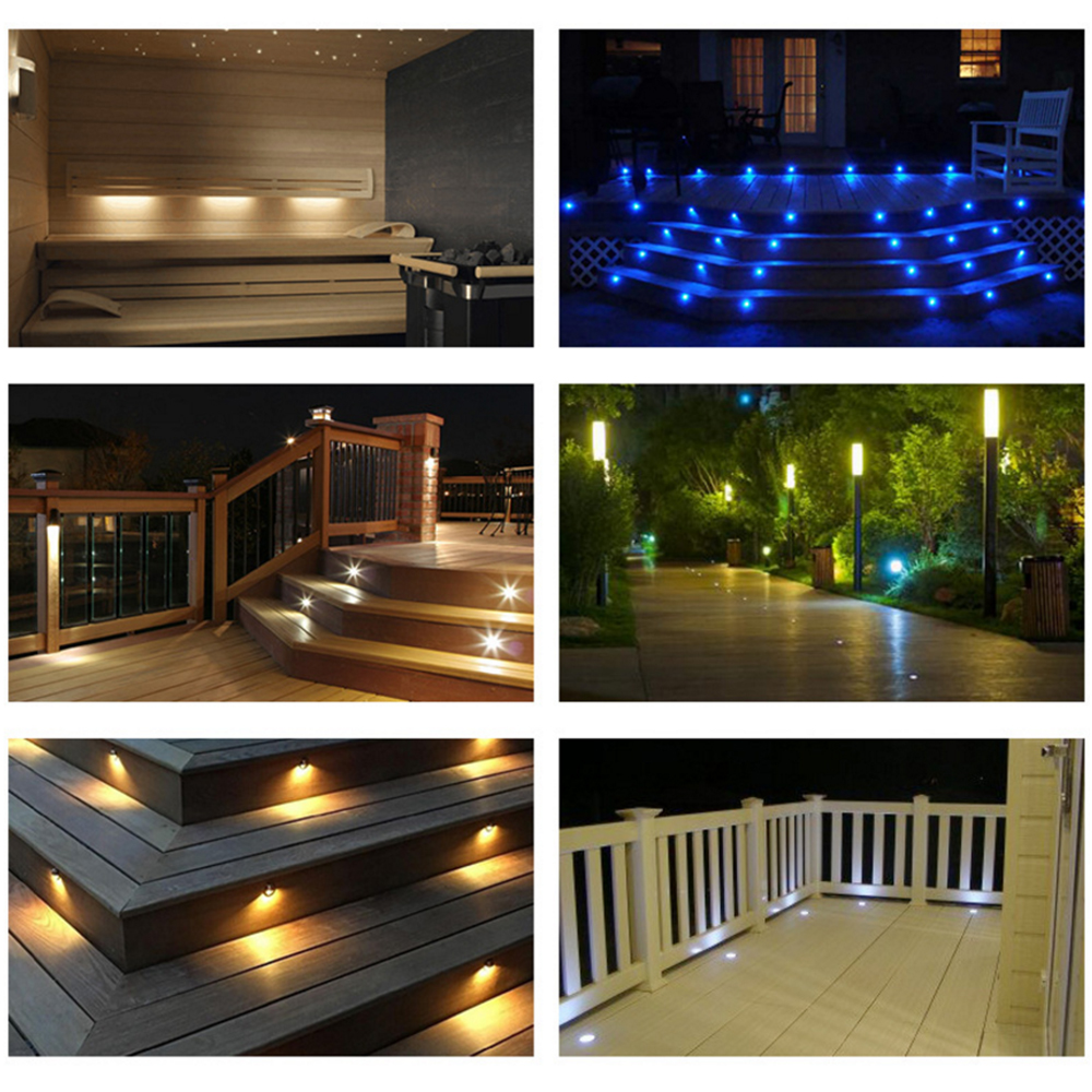 DC12V RGB LED Deck Light IP67  - مراجعة Deck Step Light وسعره