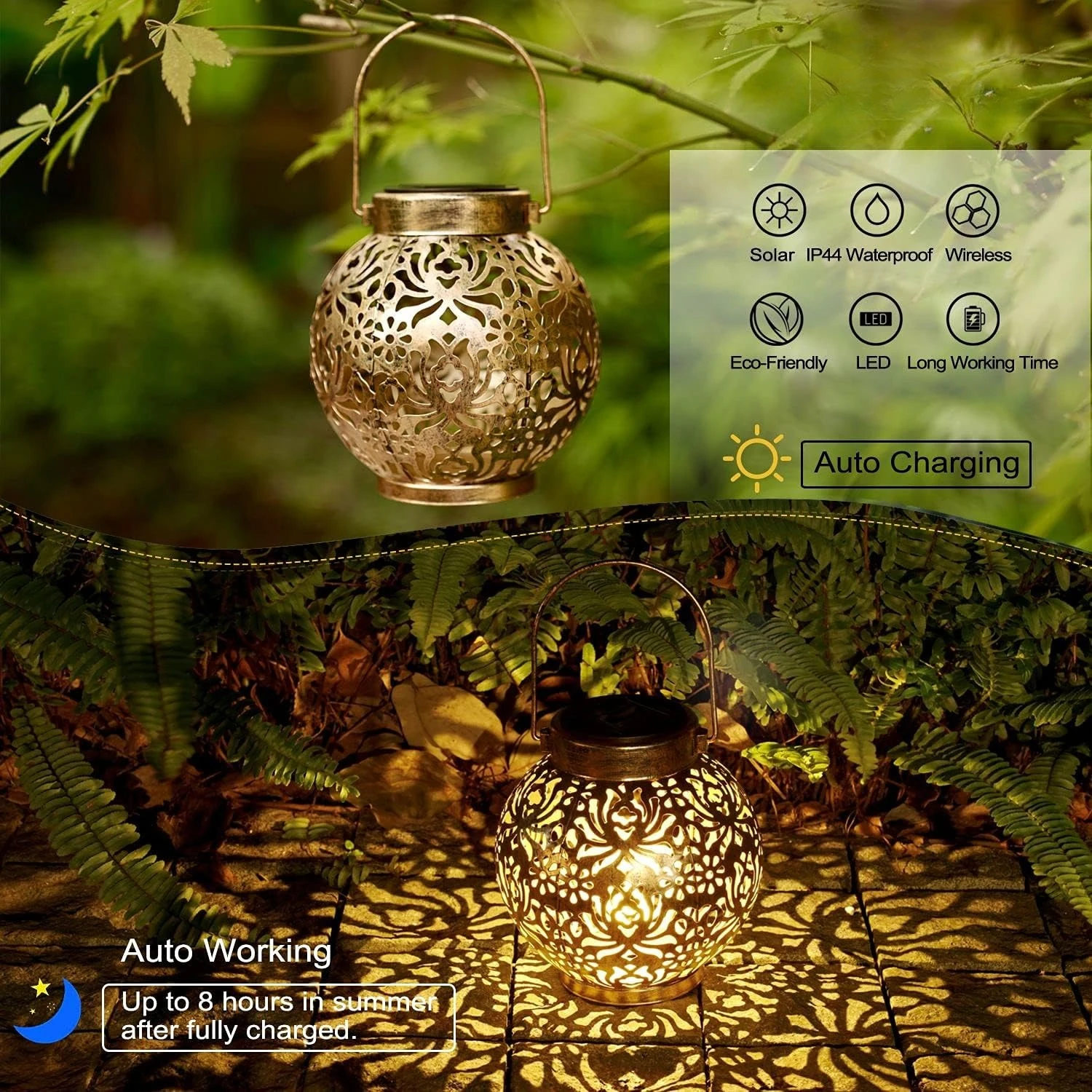 1-6PCS Moroccan Solar Lanterns - مراجعة Outdoor Lighting Traditional وسعره