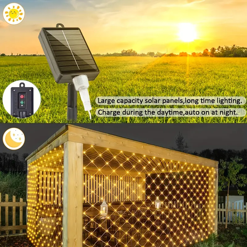 1Pc Outdoor Solar Net Lights 8 - مراجعة Outdoor Lighting Grid Screen وسعره