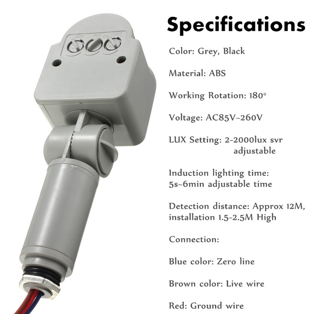 Motion Sensor 220V 12V Motion  - مراجعة Outdoor Lighting Timer Switch وسعره