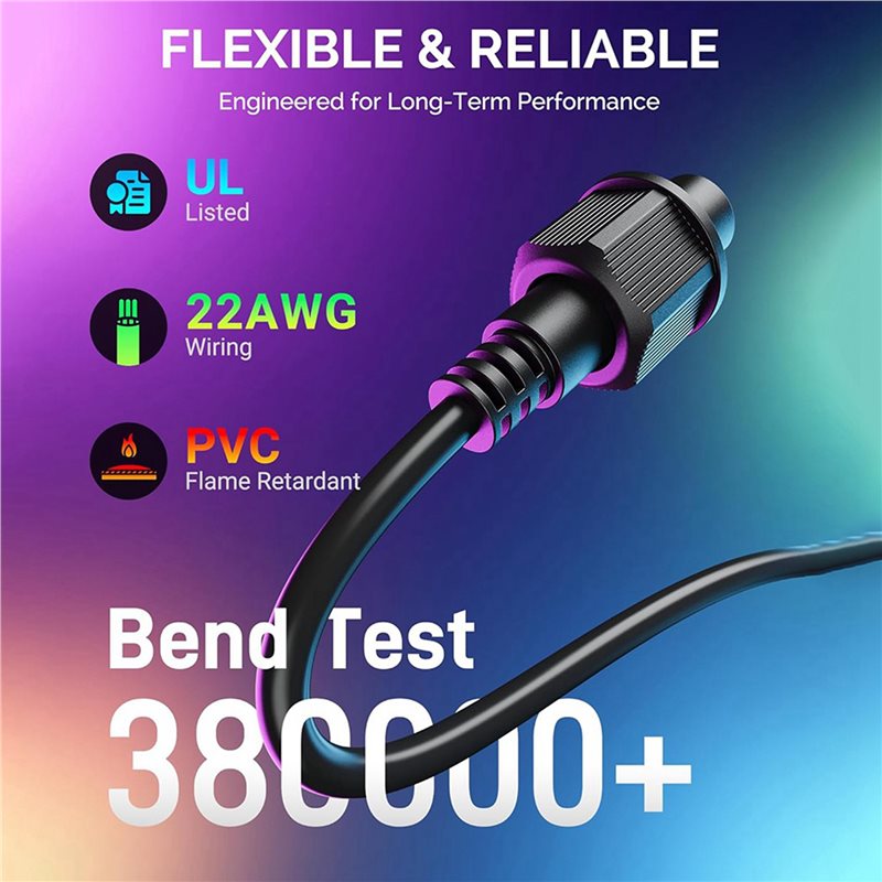 M12K-2Pcs 10FT Extension Cable - مراجعة Outdoor Lighting Govee وسعره