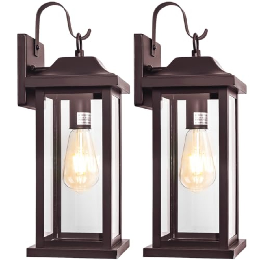 2-Pack 17 Inch Large Bronze Ou - مراجعة Outdoor Lighting Sconce وسعره