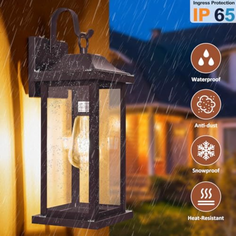 2-Pack 17 Inch Large Bronze Ou - مراجعة Outdoor Lighting Sconce وسعره