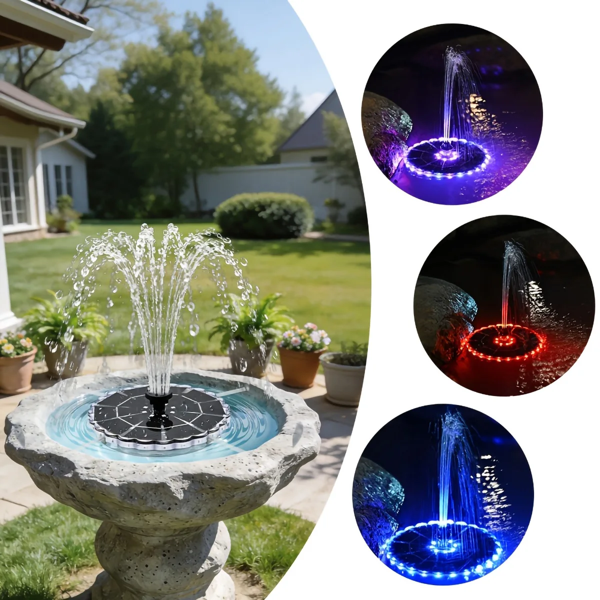3.5W Outdoor Solar Fountain fo - مراجعة Outdoor Lighting Traditional وسعره
