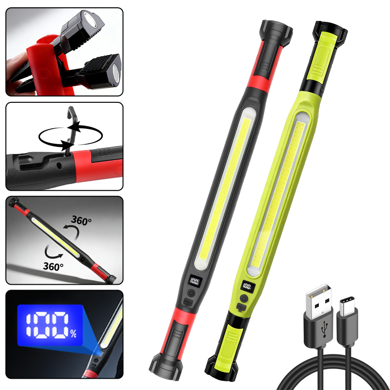 COB Work Light Type‑C Recharge - مراجعة Outdoor Lighting Types وسعره
