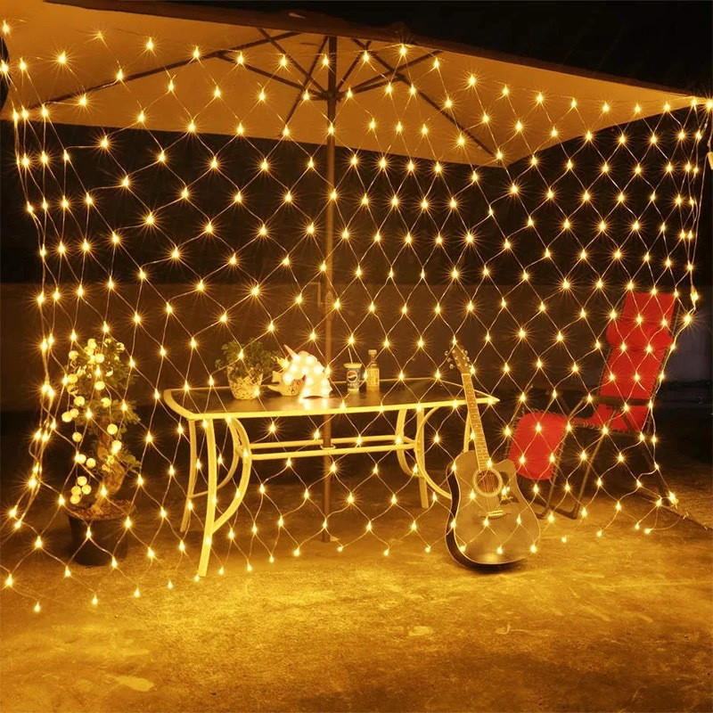 Led Net Mesh String Lights 8 M - مراجعة Outdoor Lighting Grid Screen وسعره
