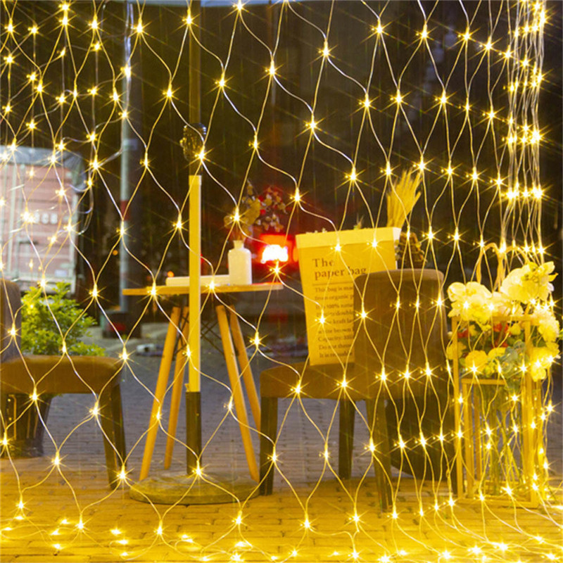 Led Net Mesh String Lights 8 M - مراجعة Outdoor Lighting Grid Screen وسعره