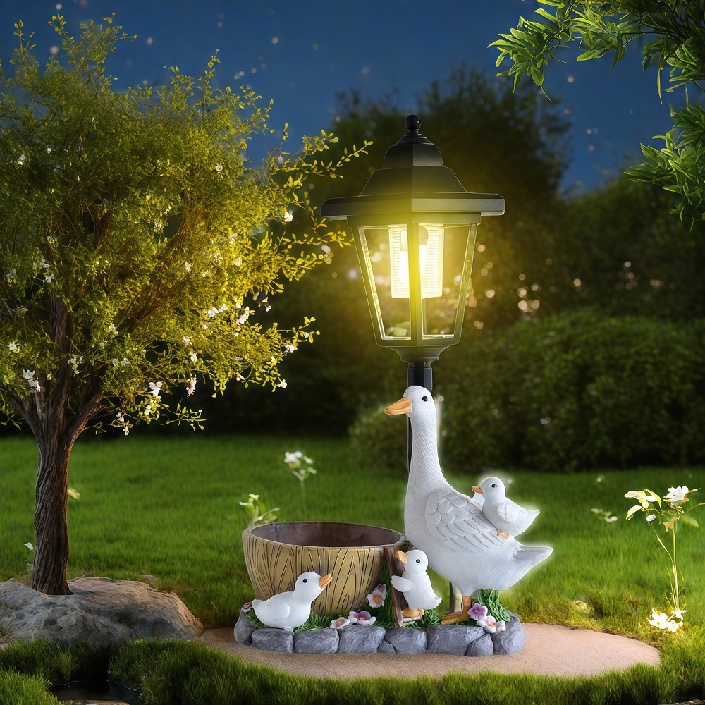 Solar Duck Night Light Garden  - مراجعة Outdoor Lighting Traditional وسعره