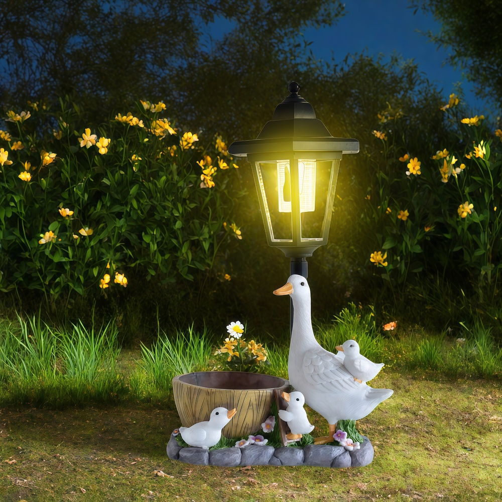Solar Duck Night Light Garden  - مراجعة Outdoor Lighting Traditional وسعره
