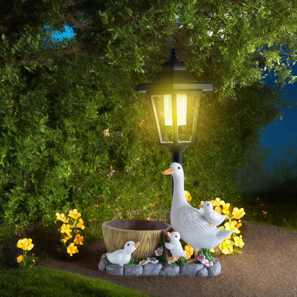 Solar Duck Night Light Garden  - مراجعة Outdoor Lighting Traditional وسعره
