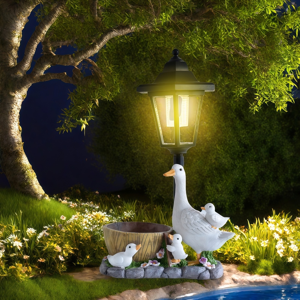 Solar Duck Night Light Garden  - مراجعة Outdoor Lighting Traditional وسعره