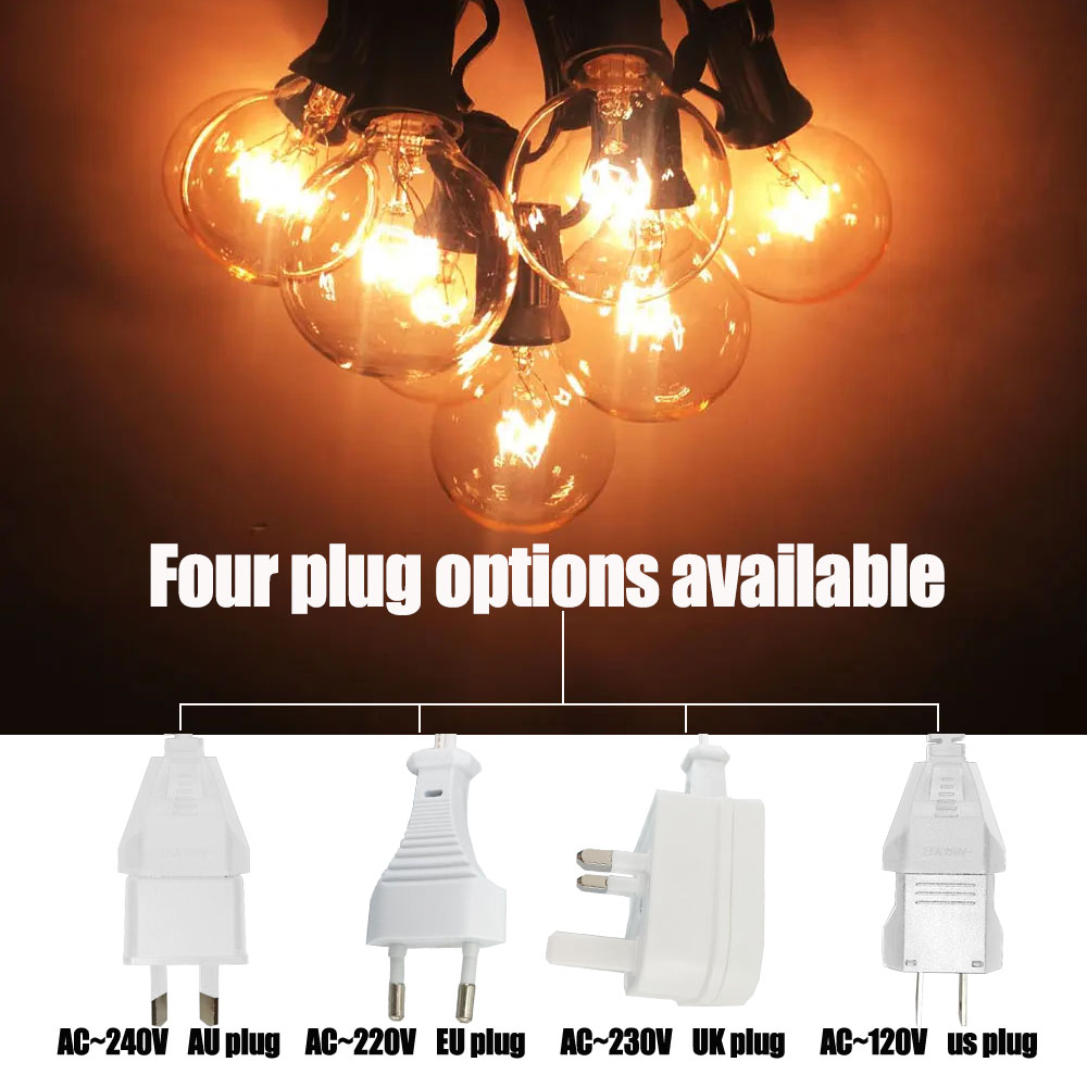 Vintage G40 Clear Bulb String  - مراجعة Outdoor Lighting Sconce وسعره