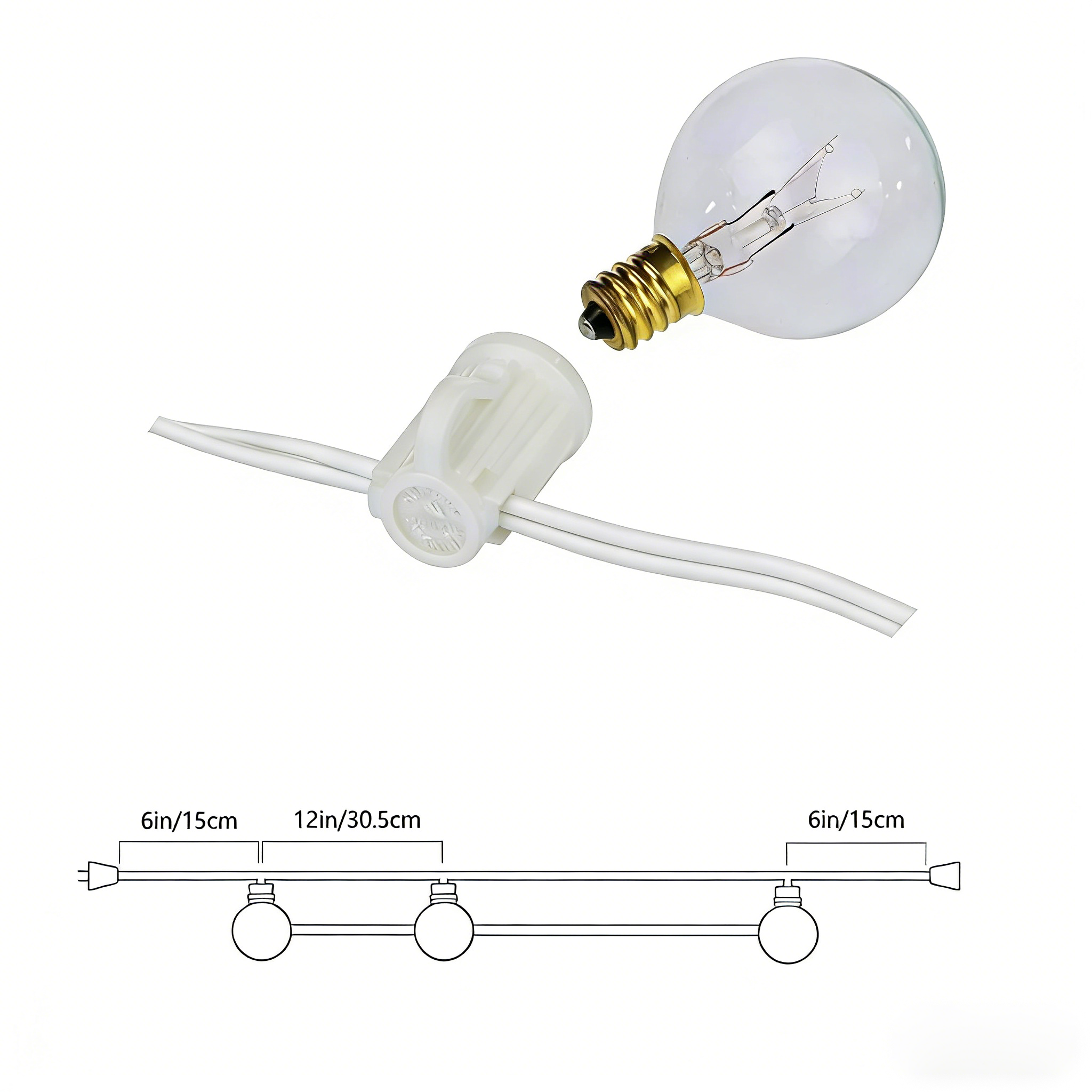 Vintage G40 Clear Bulb String  - مراجعة Outdoor Lighting Sconce وسعره