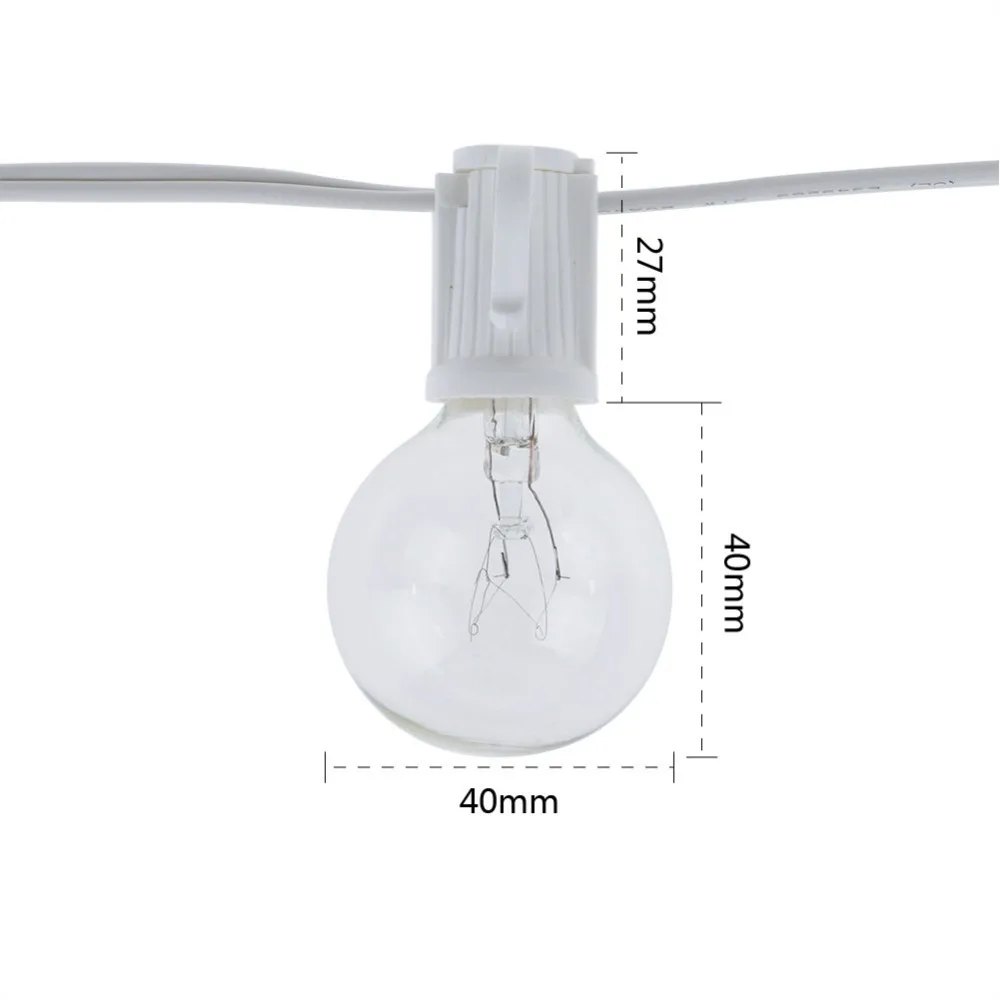 Vintage G40 Clear Bulb String  - مراجعة Outdoor Lighting Sconce وسعره