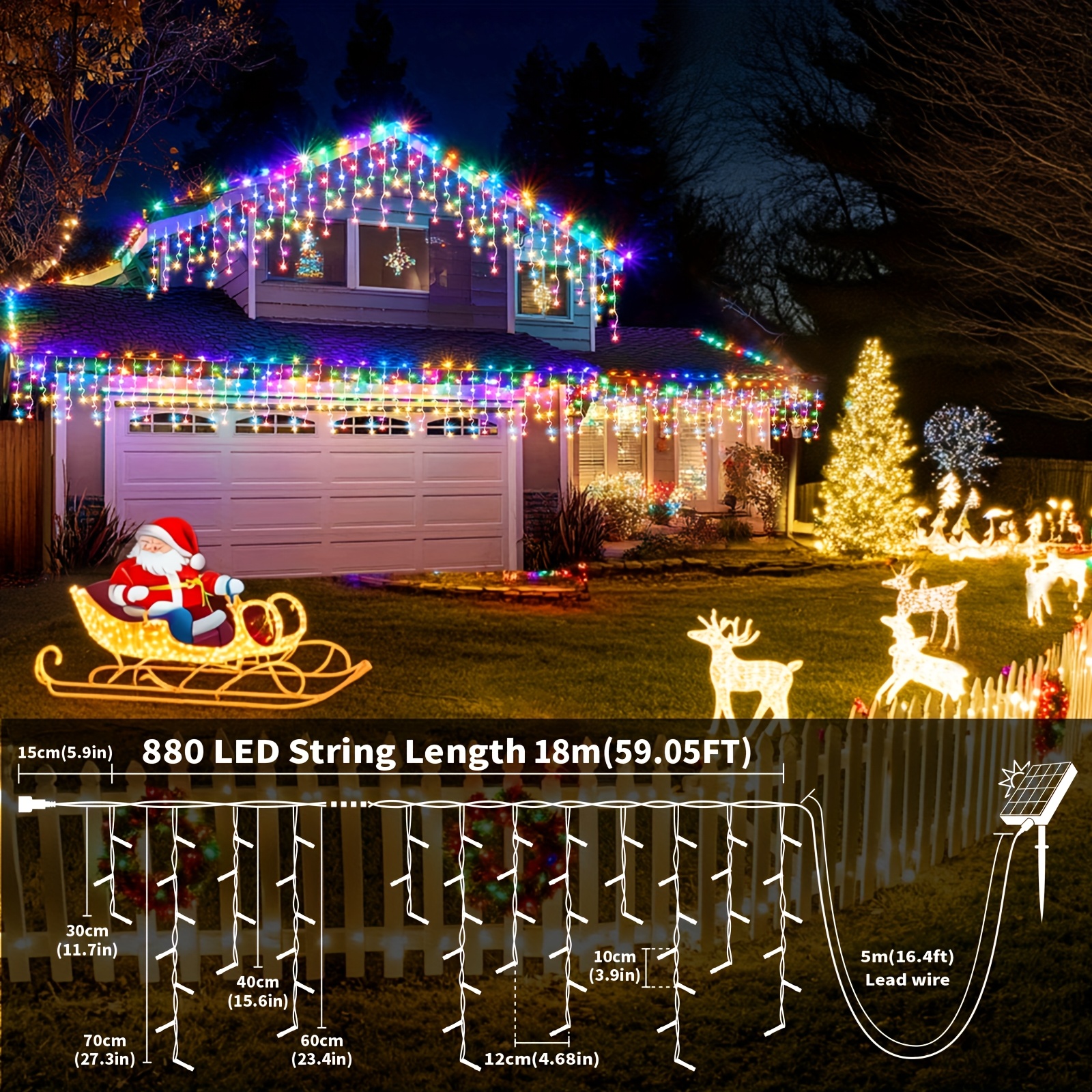 Solar-Powered Outdoor Icicle L - مراجعة Outdoor Lighting Controller وسعره