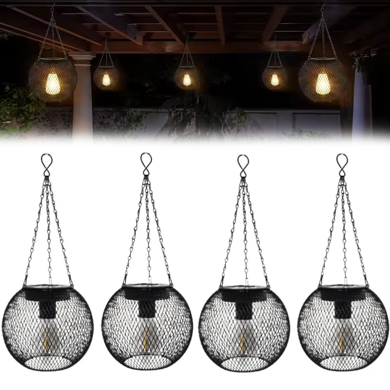 Solar Powered Wrought Iron Pat - مراجعة Outdoor Lighting Grid Screen وسعره